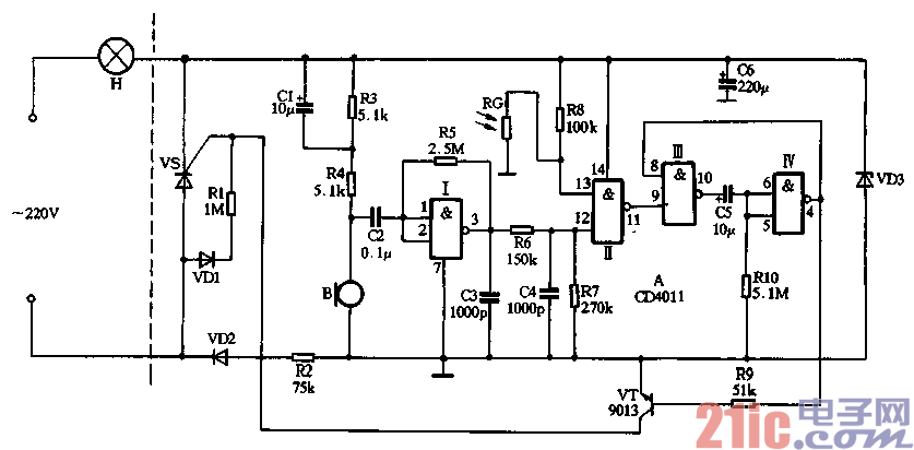 17.用CD4011制作声光双控延迟电灯（1）.gif