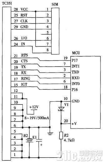 TC35I与微处理器的接口电路