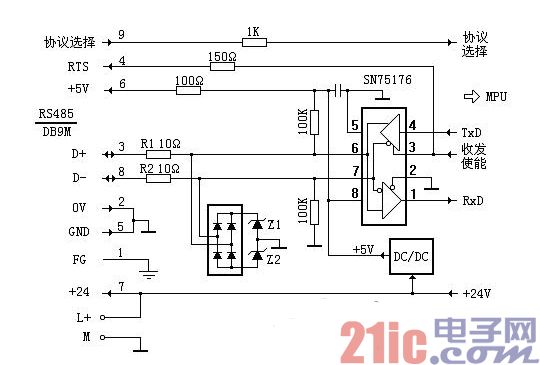 西门子S7-200PLC内部S485接口电路图.jpg
