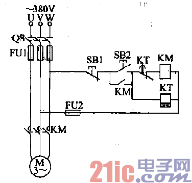 8.单台三相异步电动机时间控制电路.gif