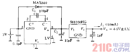 MAX660与S81350HG构成的升压电路图.gif