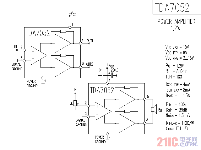 TDA7052 集成音频放大 .gif