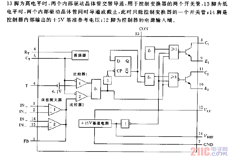 TL494内部等效电路图.gif
