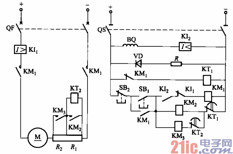 191.直流电动机电枢串入电阻启动调试电路之二.gif