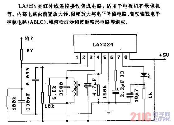LA7224（电视机和录像机）红外线遥控接收前置放大电路.gif