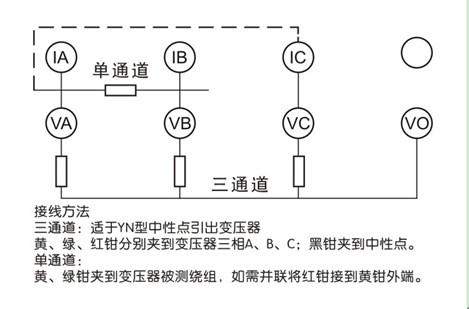 三通道变压器直阻仪接线图