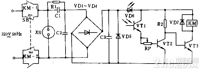 光电遥控电源开关电路图