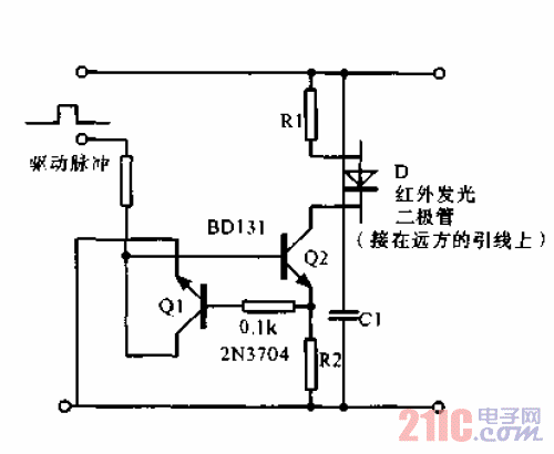 脉冲红外发光二极管驱动器电路图.gif