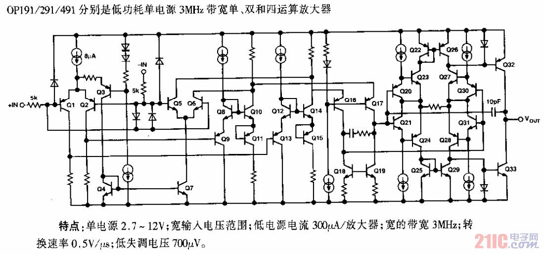 OP191／291／491低功耗单电源运算放大器.gif