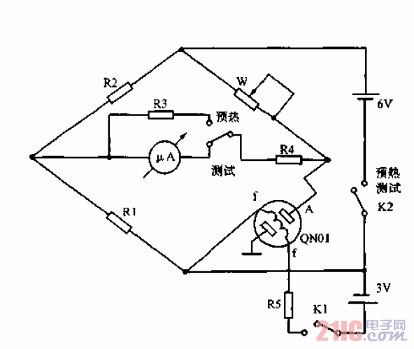 直热式气敏电桥检测电路.gif