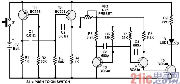 玩具汽车遥控器控制电路