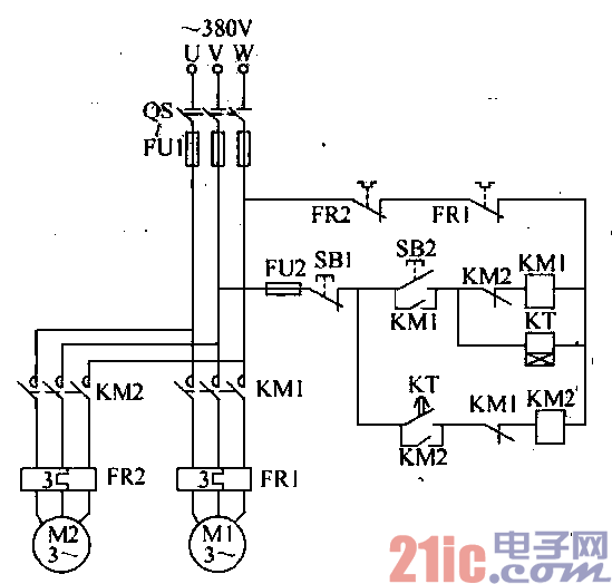 9.两台电动机延时控制电路.gif