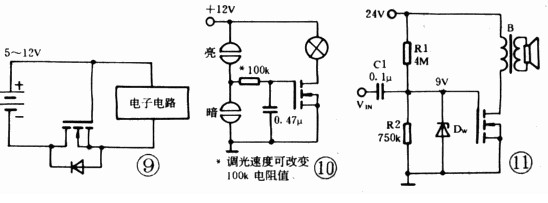 图1 功率场效应管的典型应用