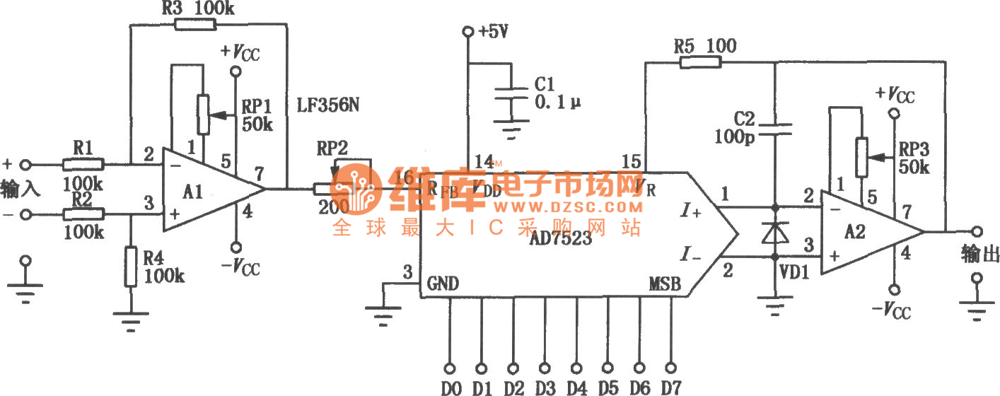 可编程增益放大器的电路