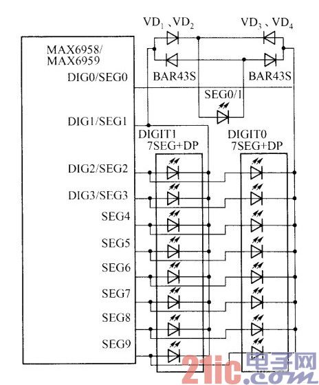 MAX6958／MAX6959 驱动LED电路图3.jpg