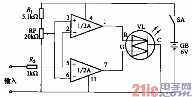 15.逻辑电平测试器电路之二.gif