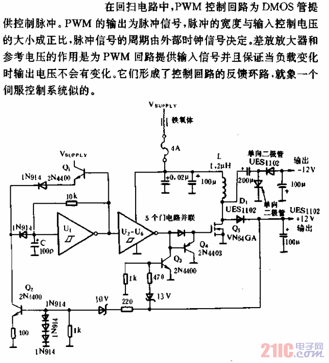 用于12V系统的500kHz逆变电源电路.gif