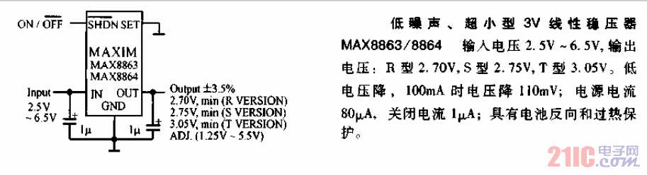 MAX8863低噪声超小型3V线性稳压电源.gif
