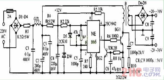 实用简单的开关整流电源电路图