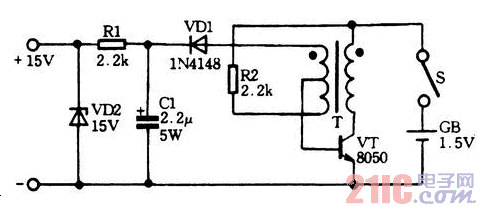 1.5V电池供电15V输出DCDC升压电路.gif