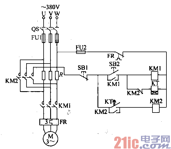 10.电动机定子串电阻减压起动控制电路.gif