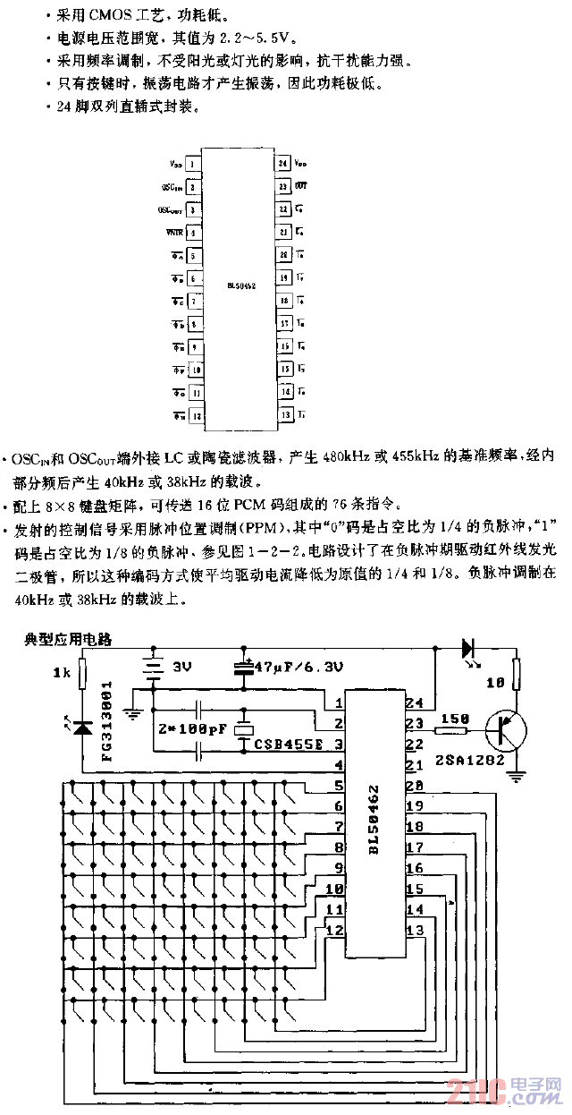 BL50462（电视机）红外线遥控发射电路.gif