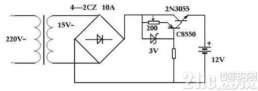 汽车电瓶充电电路图
