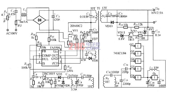 FA500构成的开关电源电路图.jpg
