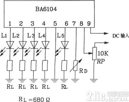 LED电平表驱动集成电路图