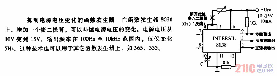 抑制电源电压变化的函数发生器电路图.gif