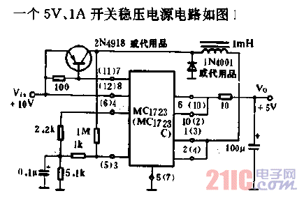 5V、1A开关稳压电源电路.gif