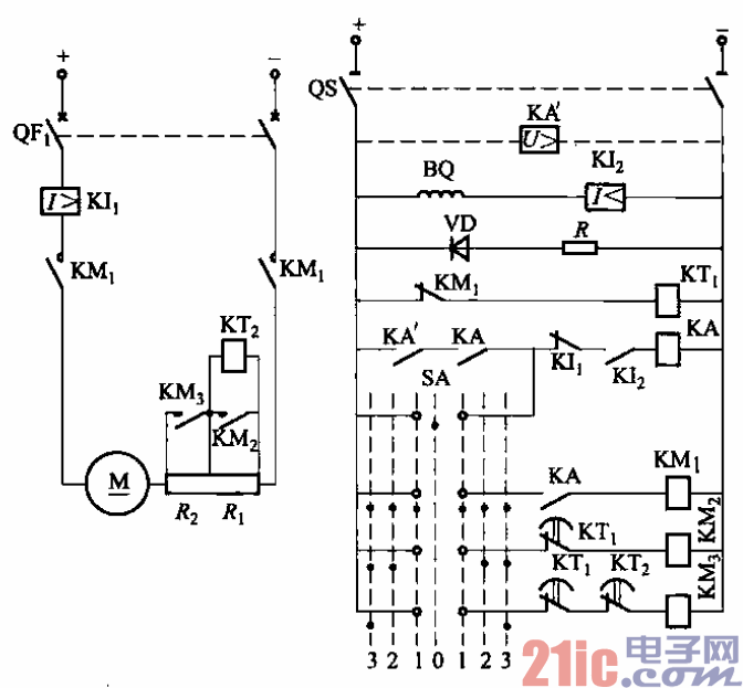 190.直流电动机电枢串入电阻启动调试电路之一.gif