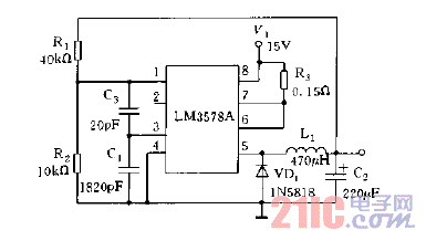 LM3578A用做降压稳压器电路图.gif