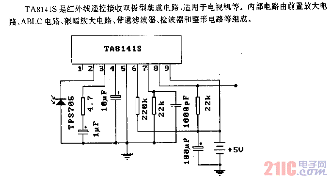 TA8141S（电视机）红外线遥控接收电路.gif