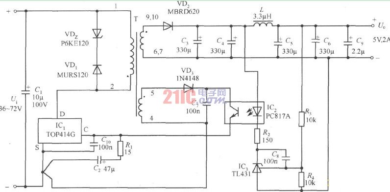 5V 2A隔离式开关电源电路图.jpg