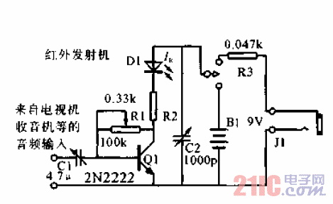 红外发射接收机电路图.gif