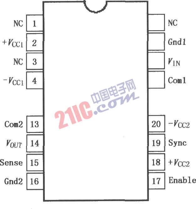 高压内部电源隔离放大器ISO107引脚