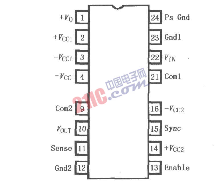内部电源隔离放大器1SO103引脚