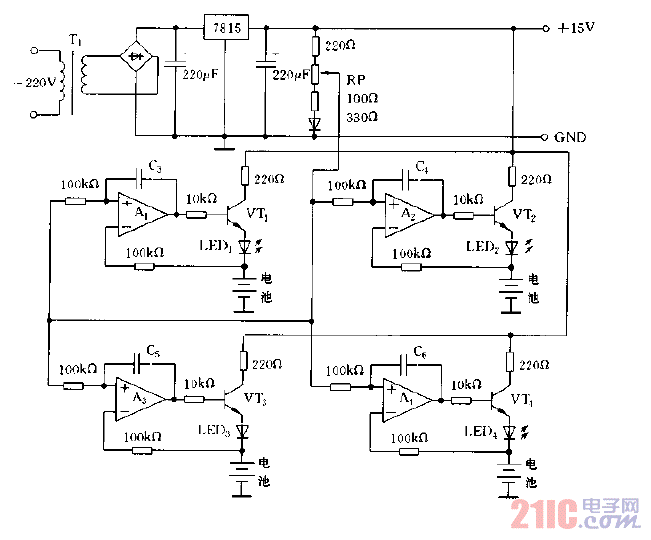 9V镍镉电池充电电路图.gif