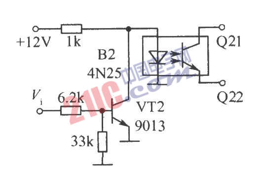 光电耦合器组成的开关电路图