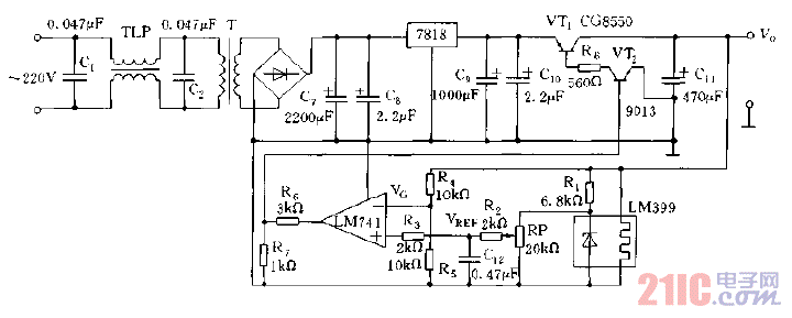 高精度稳压电源电路图.gif