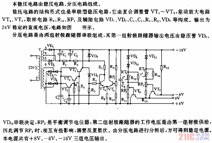 ±8V、-16V稳压电源电路.gif