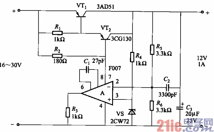 47.运算放大器稳压电源电路之二.gif