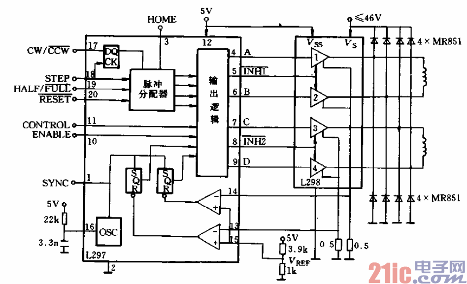 8.L297、L298步进电动机控制电路.gif