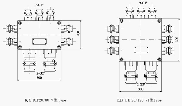 粉尘防爆接线箱安装尺寸