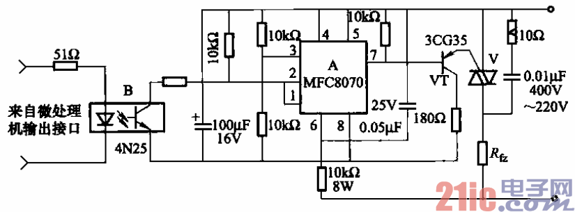 16.晶闸管与MFC8070型零压集成触发器的接口电路.gif