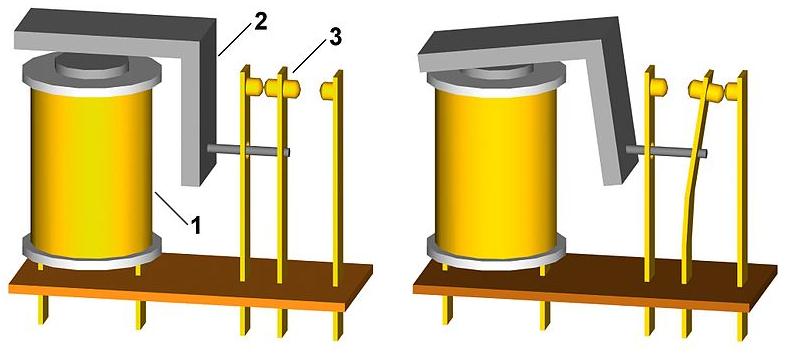 电磁时间继电器的原理示意图