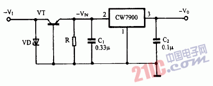 巧用CW7900作高输入负电压稳压电源电路图
