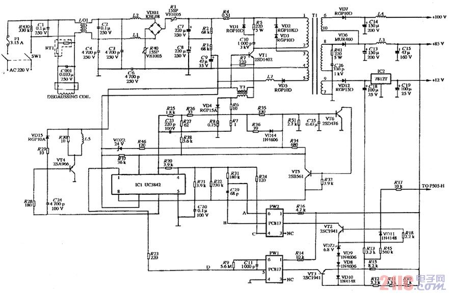 康柏compaq 420彩显电源电路图.jpg