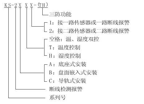 温湿度控制器的型号说明